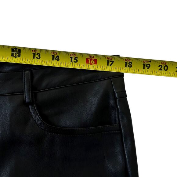 Autres Filles Black Faux Leather High Rise Pants Women's Size XL | 31-17-3 - Picture 7 of 7